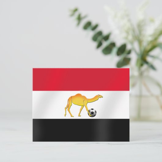 Wüstenfußballflagge Postkarte (Stehend Vorderseite)