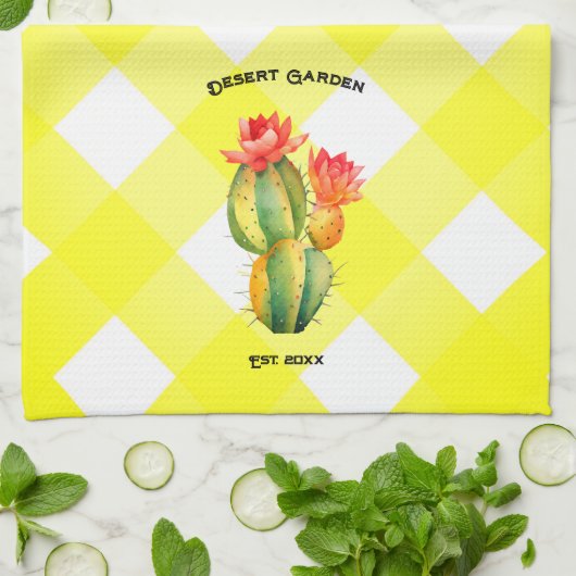 Wüstengarten Geschirrtuch (Gefaltet)