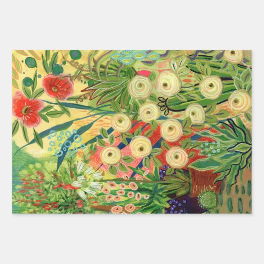 Wüstengartenwackelpapier — Flachblatt Set 3 Geschenkpapier Set (Vorderseite 3)