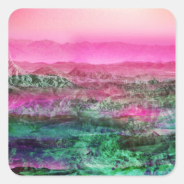 Wüstengebirge Quadratischer Aufkleber