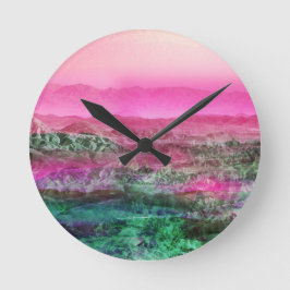 Wüstengebirge Runde Wanduhr