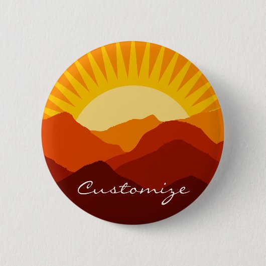 Wüstengebirge Sunset Thunder_Cove Button (Vorderseite)