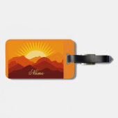 Wüstengebirge Sunset Thunder_Cove Gepäckanhänger (Rückseite horizontal)