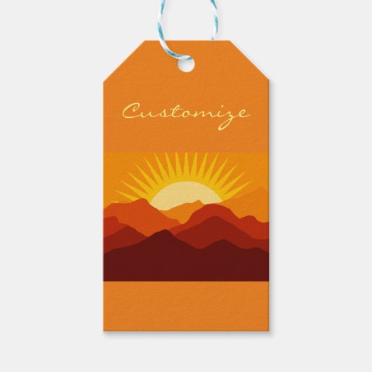 Wüstengebirge Sunset Thunder_Cove Geschenkanhänger (Vorderseite)