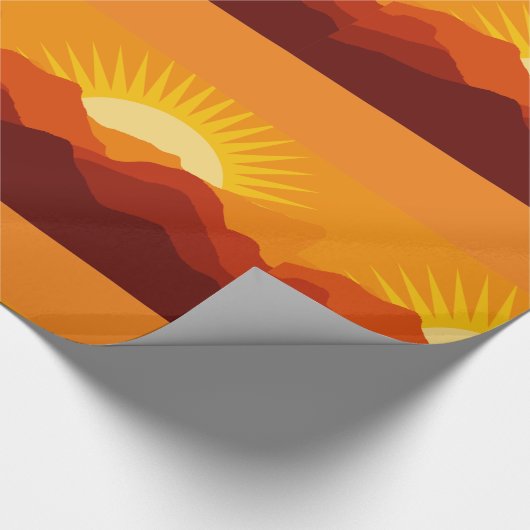 Wüstengebirge Sunset Thunder_Cove Geschenkpapier (Ecke)