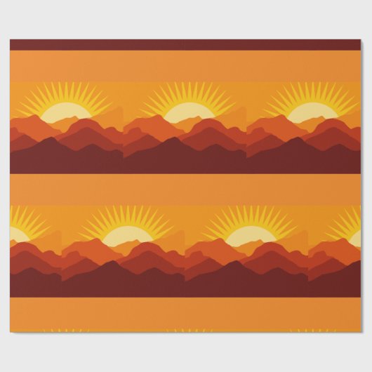 Wüstengebirge Sunset Thunder_Cove Geschenkpapier (Flach)