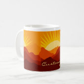 Wüstengebirge Sunset Thunder_Cove Kaffeetasse (Vorderseite Links)