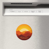 Wüstengebirge Sunset Thunder_Cove Magnet (In Situ (Geschirrspüler))