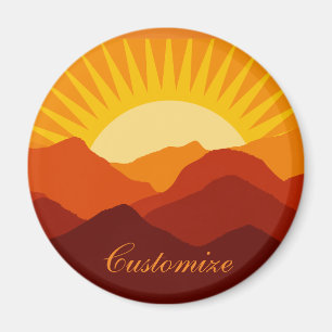 Wüstengebirge Sunset Thunder_Cove Magnet