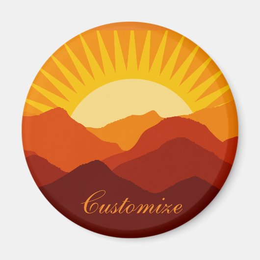 Wüstengebirge Sunset Thunder_Cove Magnet (Vorne)