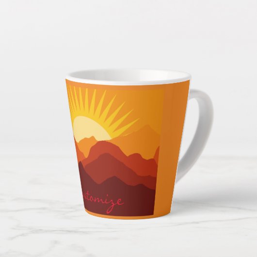 Wüstengebirge Sunset Thunder_Cove Milchtasse (Rechte Ecke)