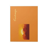 Wüstengebirge Sunset Thunder_Cove Notizblock (Rotiert)