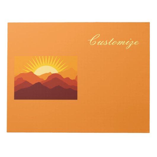Wüstengebirge Sunset Thunder_Cove Notizblock (Vorderseite)