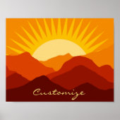 Wüstengebirge Sunset Thunder_Cove Poster (Vorne)