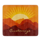 Wüstengebirge Sunset Thunder_Cove Schneidebrett (Vorderseite)