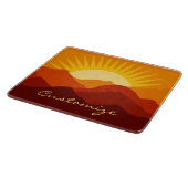 Wüstengebirge Sunset Thunder_Cove Schneidebrett (Ecke)