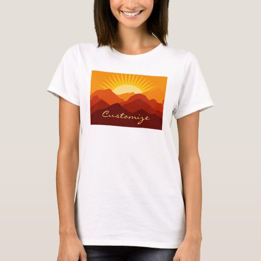 Wüstengebirge Sunset Thunder_Cove T-Shirt (Vorderseite)