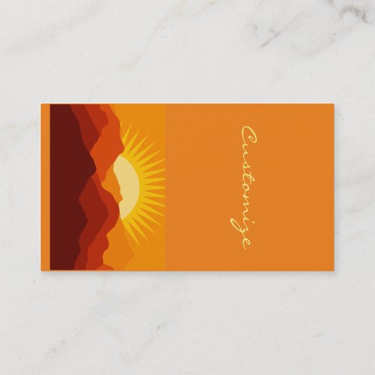 Wüstengebirge Sunset Thunder_Cove Visitenkarte (Rückseite)