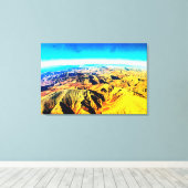 Wüstengebirge und Himmelshorizont Leinwanddruck (Insitu (Holzboden))