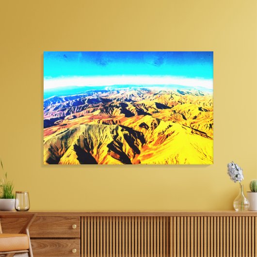 Wüstengebirge und Himmelshorizont Leinwanddruck (Insitu (Wohnzimmer))