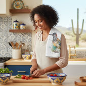 Wüstengeist, Roadrunner in Wasserfarbe Geschirrtuch