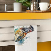 Wüstengeist, Roadrunner in Wasserfarbe Geschirrtuch