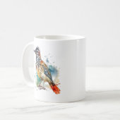 Wüstengeist, Roadrunner in Wasserfarbe Kaffeetasse (Vorderseite Links)