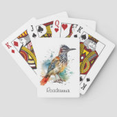 Wüstengeist, Roadrunner in Wasserfarbe, kundenspez Spielkarten (Rückseite)