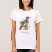 Wüstengeist, Roadrunner in Wasserfarbe, kundenspez T-Shirt (Vorderseite)