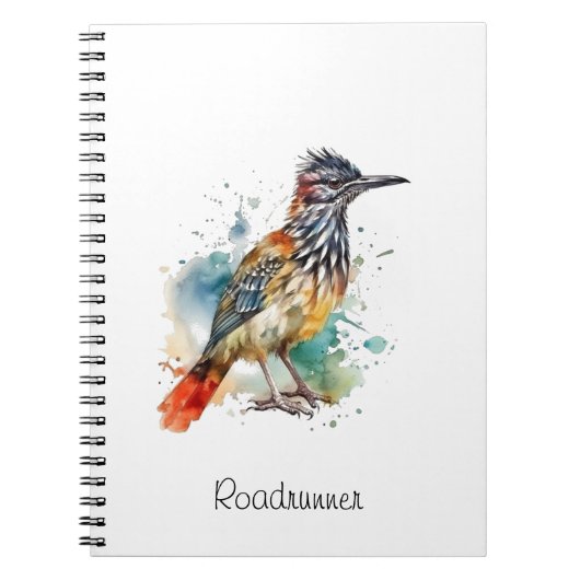 Wüstengeist, Roadrunner in Wasserfarben nach Maß Notizblock (Vorderseite)
