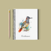 Wüstengeist, Roadrunner in Wasserfarben nach Maß Notizblock