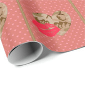 Wüstengesund-Camouflage verneigt Valentine Wrappin Geschenkpapier (Rolleneckpunkt)