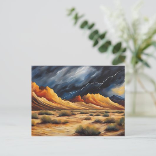 Wüstengewitter Postkarte (Stehend Vorderseite)