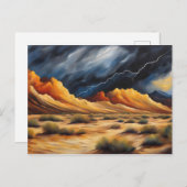 Wüstengewitter Postkarte (Vorne/Hinten)