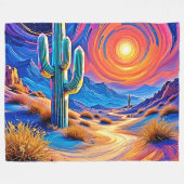 Wüstenglühen Fleecedecke (Vorderseite (Horizontal))