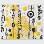 Wüstenglühen: Gelbe Stammesdesigns Geschenkpapier (Flach)