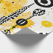 Wüstenglühen: Gelbe Stammesdesigns Geschenkpapier (Ecke)