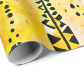 Wüstenglühen: Gelbe Stammesdesigns Geschenkpapier (Rolleneckpunkt)
