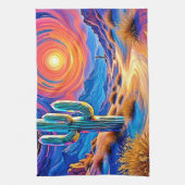 Wüstenglühen Geschirrtuch (Vertikal)