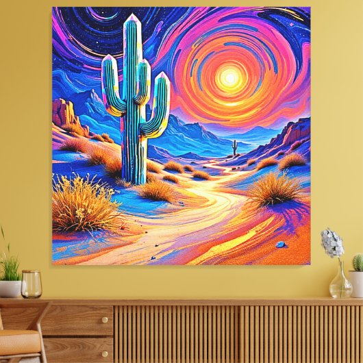 Wüstenglühen Leinwanddruck (Insitu (Wohnzimmer))