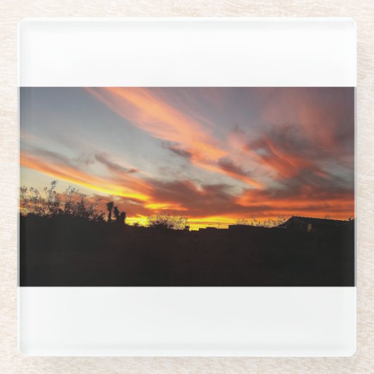 Wüstenhimmel Glasuntersetzer (Vorderseite)