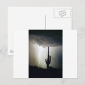 Wüstenhochland-Blitz Postkarte (Vorne/Hinten)