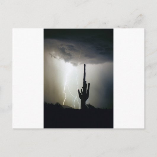Wüstenhochland-Blitz Postkarte (Vorderseite)