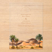 Wüstenhochzeit Acryleinladungen (Vorderseite)