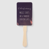 Wüstenhochzeit mit lustiger Himmelshochzeit Fächer (Vorderseite)