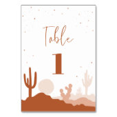 Wüstenhochzeit-Tischnummer Tischnummer (Vorderseite)