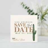 Wüstenhochzeitsthema Save The Date (Stehend Vorderseite)