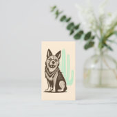 Wüstenhund Visitenkarte (Stehend Vorderseite)