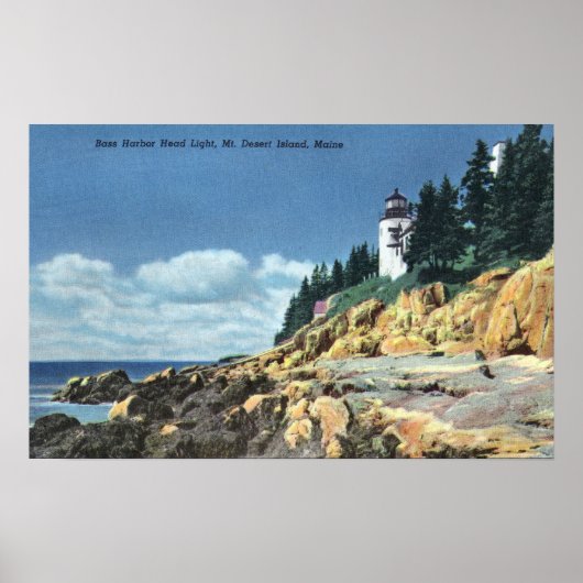 Wüsteninsel, Bass Harbour Head Lighthouse Poster (Vorne)