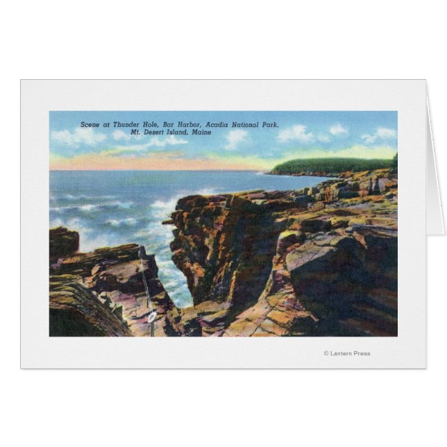 Wüsteninsel Blick auf Thunder Hole (Vorderseite (Horizontal))